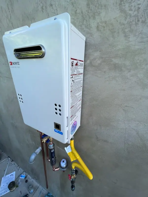 Tankless water heater installation for Sorrelhorse homes
